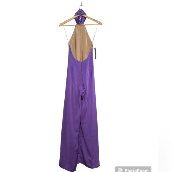 New Anthropologie Katie May The Robbie Open-Back Halter Jumpsuit, Size XS - Picture 4 of 16
